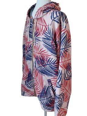 Weatherproof Vintage Lotus Leaf Hooded Nylon Windbreaker Multi Men's XL